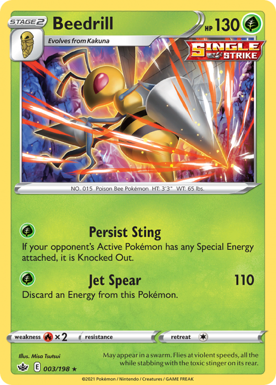 Beedrill 3/198 Sword & Shield Chilling Reign