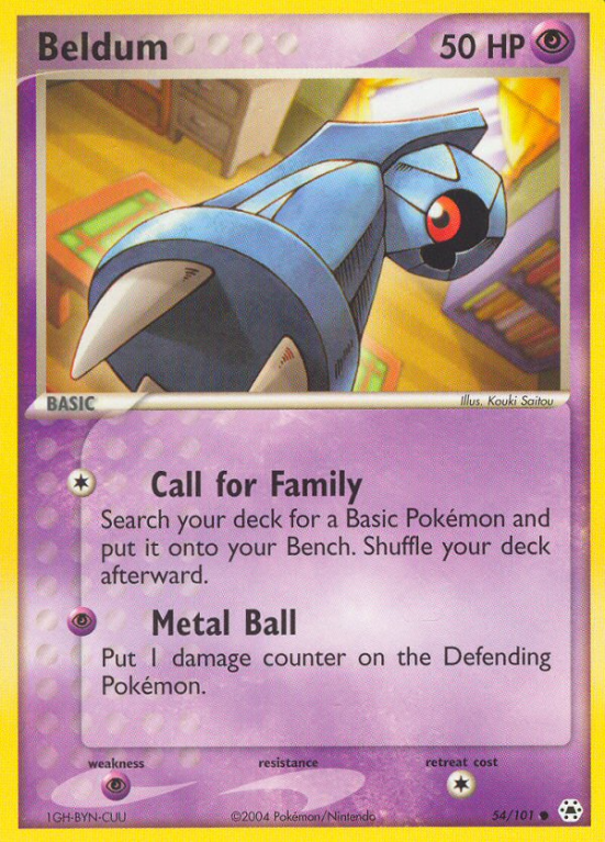 Beldum 54/101 EX Hidden Legends