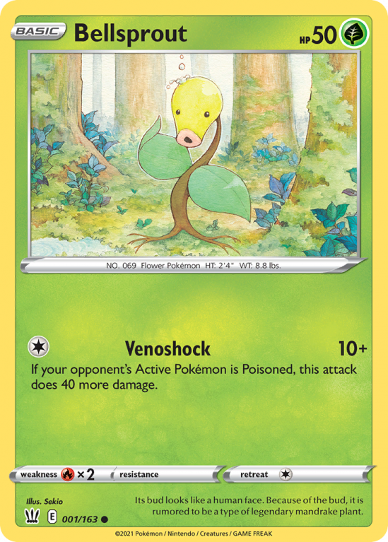 Bellsprout 1/163 Sword & Shield Battle Styles