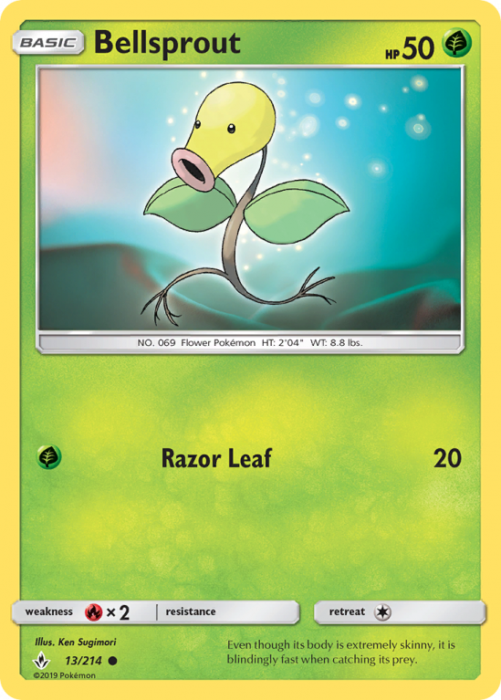 Bellsprout 13/214 Sun & Moon Unbroken Bonds