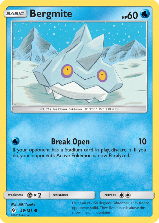 Bergmite 29/131 Sun & Moon Forbidden Light