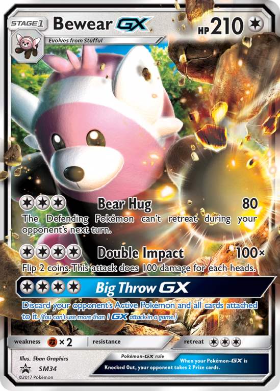 Bewear-GX SM34/156 Sun & Moon SM Black Star Promos