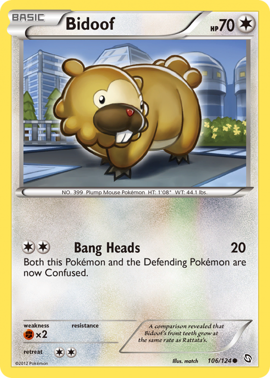 Bidoof 106/124 Black & White Dragons Exalted