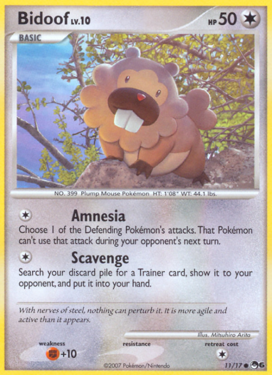 Bidoof 11/17 POP POP Series 6