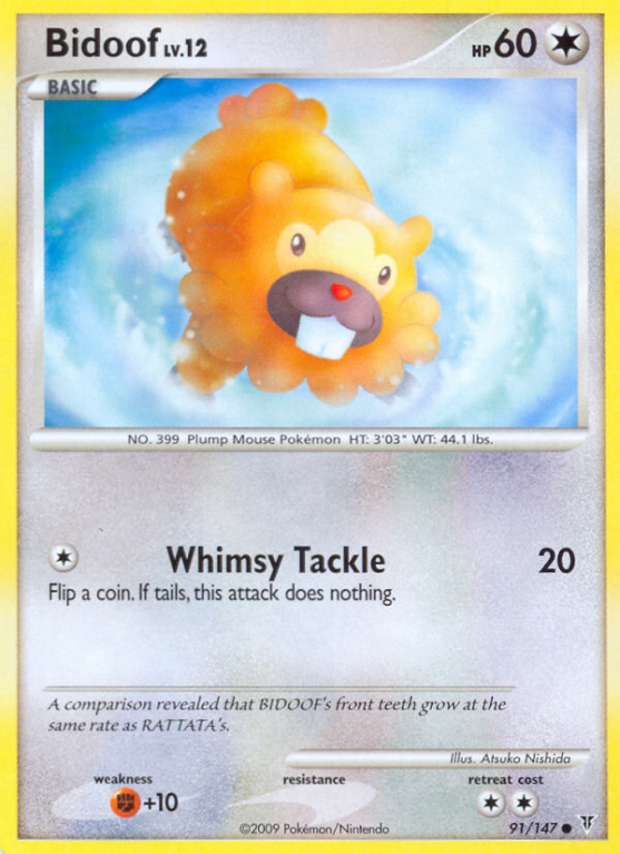Bidoof 91/147 Platinum Supreme Victors