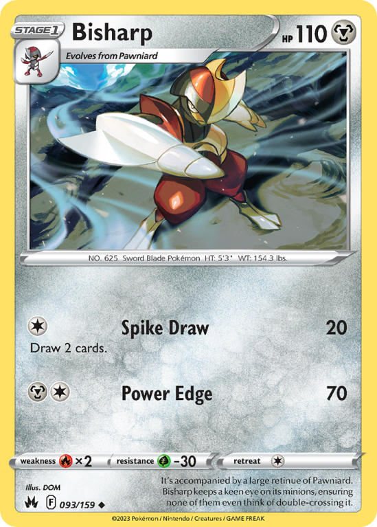 Bisharp 93/159 Sword & Shield Crown Zenith