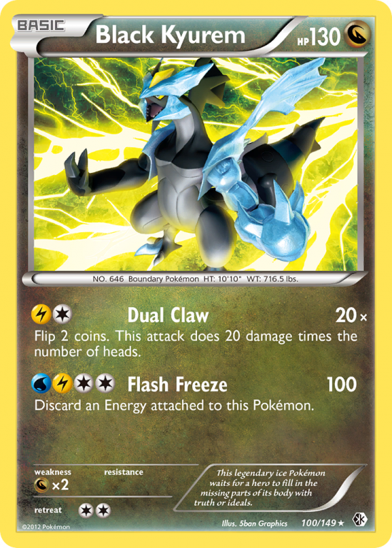 Black Kyurem 100/149 Black & White Boundaries Crossed