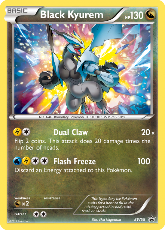 Black Kyurem BW58/101 Black & White BW Black Star Promos