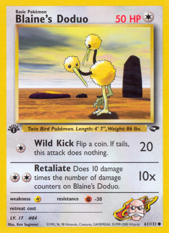 Blaine's Doduo 61/132 Gym Gym Challenge