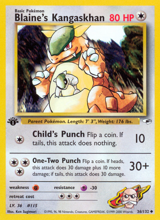 Blaine's Kangaskhan 36/132 Gym Gym Heroes