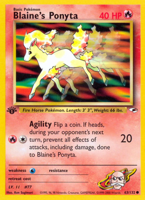 Blaine's Ponyta 63/132 Gym Gym Heroes