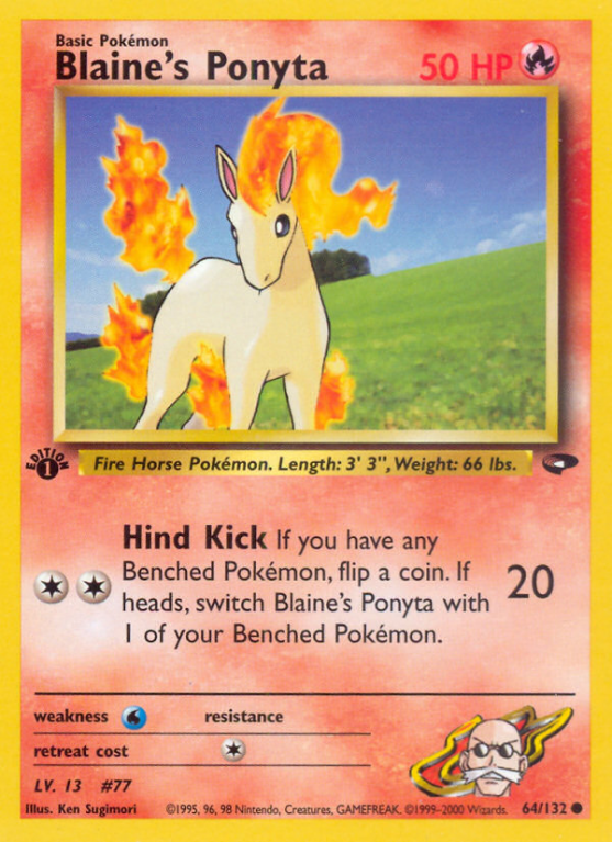 Blaine's Ponyta 64/132 Gym Gym Challenge