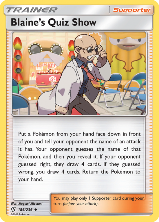 Blaine's Quiz Show 186/236 Sun & Moon Unified Minds