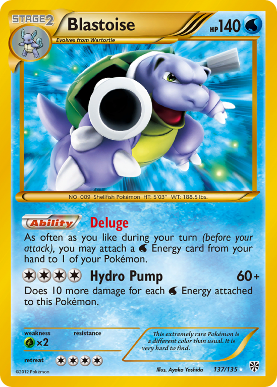 Blastoise 137/135 Black & White Plasma Storm