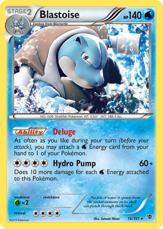 Blastoise 16/101 Black & White Plasma Blast