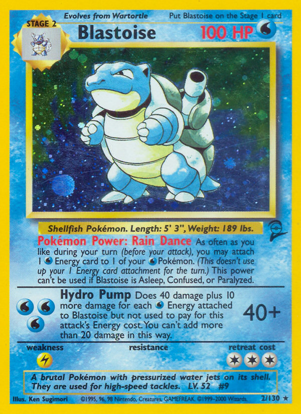 Blastoise 2/130 Base Base Set 2