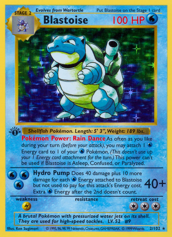 Blastoise 2/102 Base Base Set