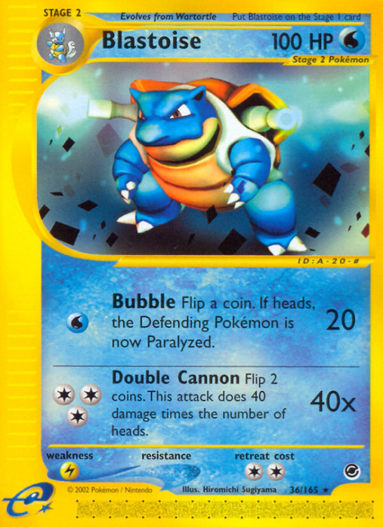Blastoise 36/165 E-Card Expedition Base Set