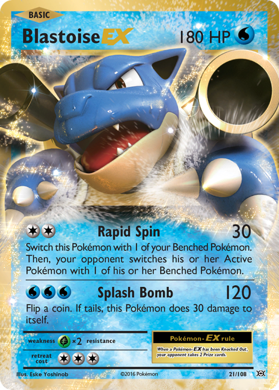 Blastoise-EX 21/108 XY Evolutions