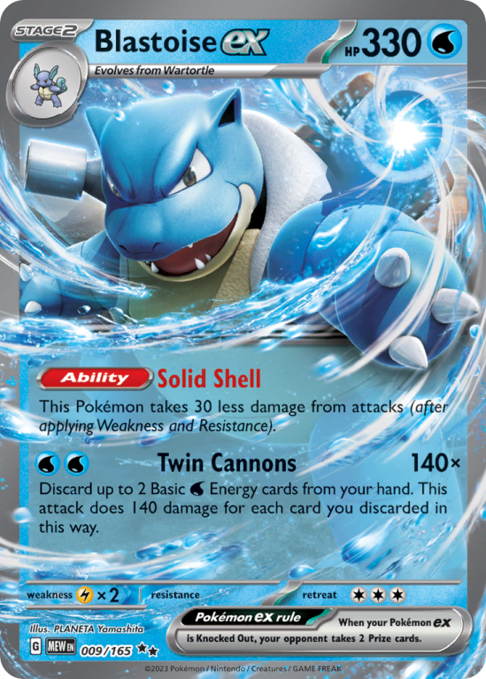 Blastoise ex 9/165 Scarlet & Violet 151