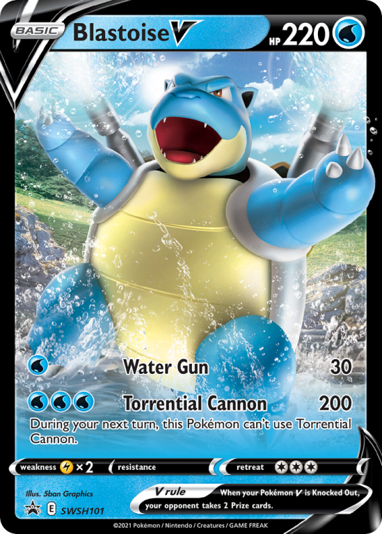 Blastoise V SWSH101/103 Sword & Shield SWSH Black Star Promos