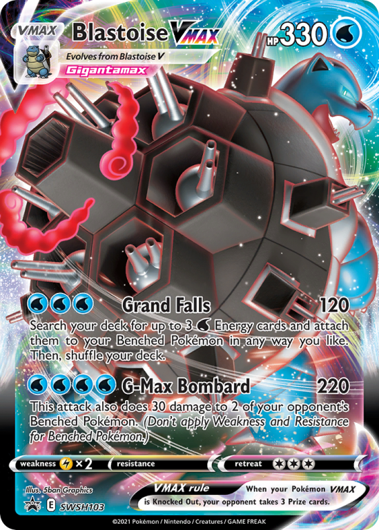 Blastoise VMAX SWSH103/103 Sword & Shield SWSH Black Star Promos