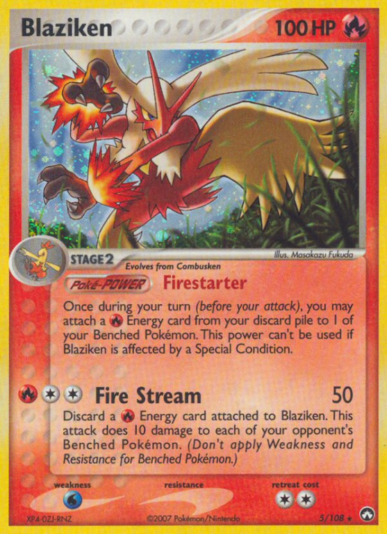 Blaziken 5/108 EX Power Keepers
