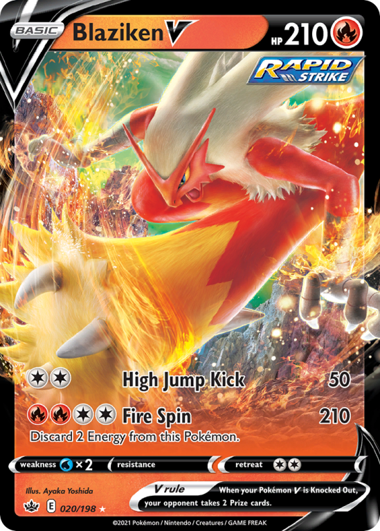 Blaziken V 20/198 Sword & Shield Chilling Reign