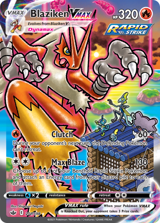 Blaziken VMAX 201/198 Sword & Shield Chilling Reign