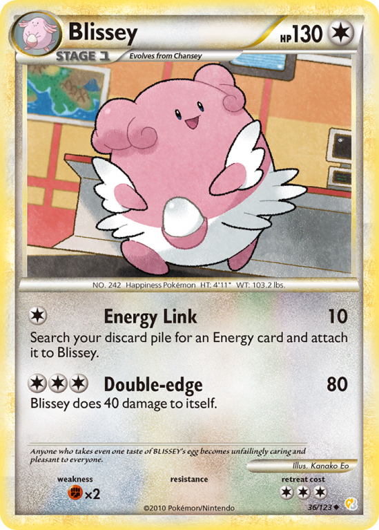 Blissey 36/123 HeartGold & SoulSilver HeartGold & SoulSilver