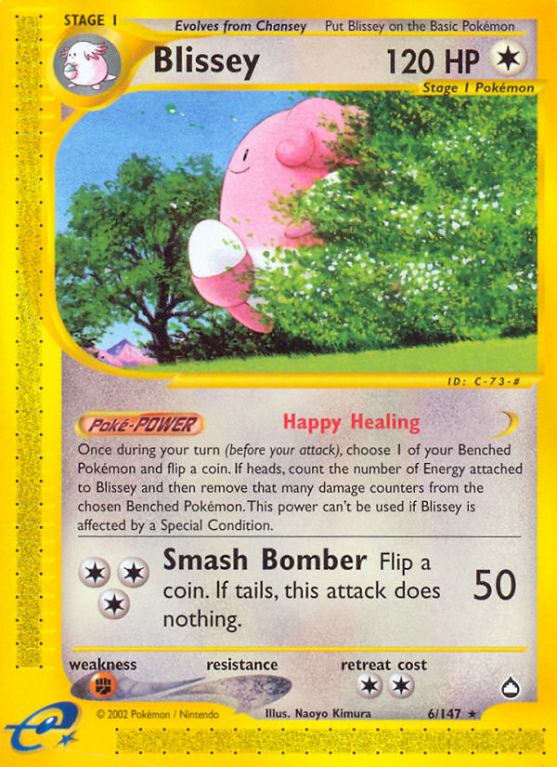 Blissey 6/186 E-Card Aquapolis