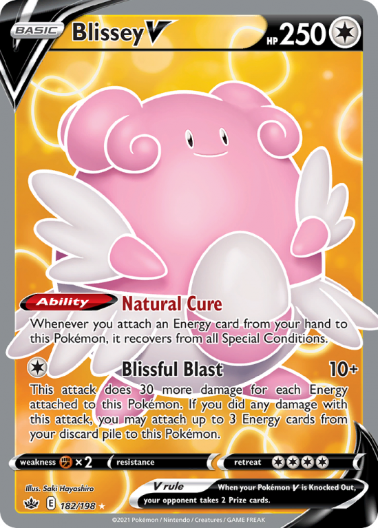 Blissey V 182/198 Sword & Shield Chilling Reign