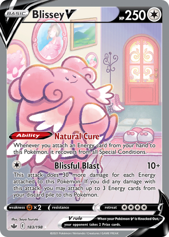 Blissey V 183/198 Sword & Shield Chilling Reign