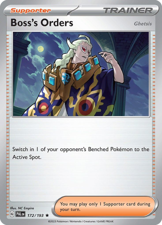 Boss’s Orders (Ghetsis) 172/193 Scarlet & Violet Paldea Evolved