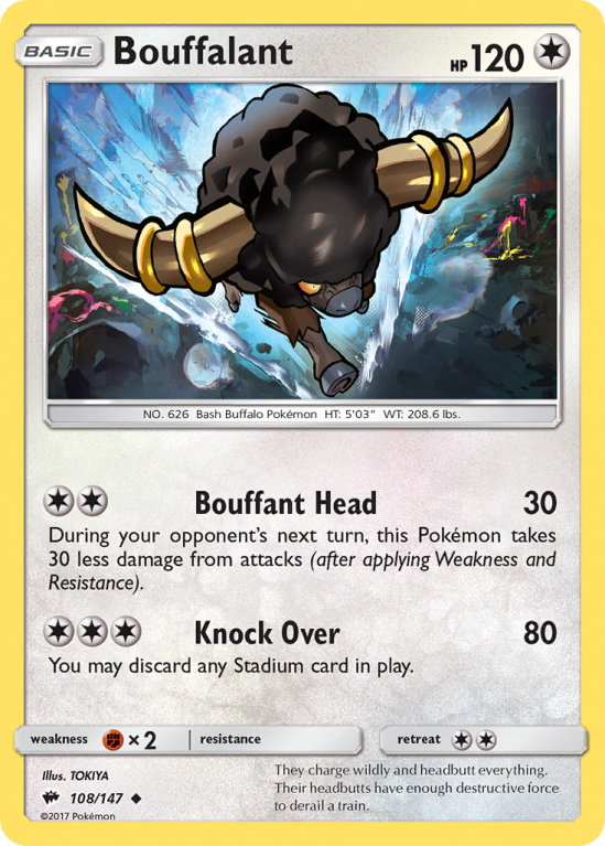 Bouffalant 108/147 Sun & Moon Burning Shadows
