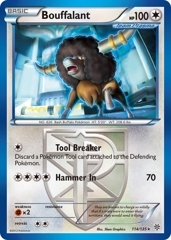Bouffalant 114/135 Black & White Plasma Storm