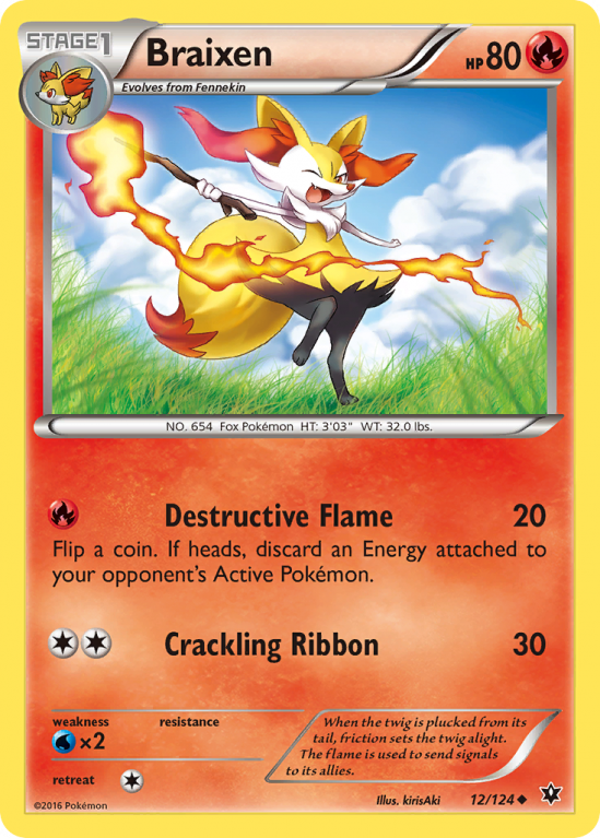 Braixen 12/124 XY Fates Collide