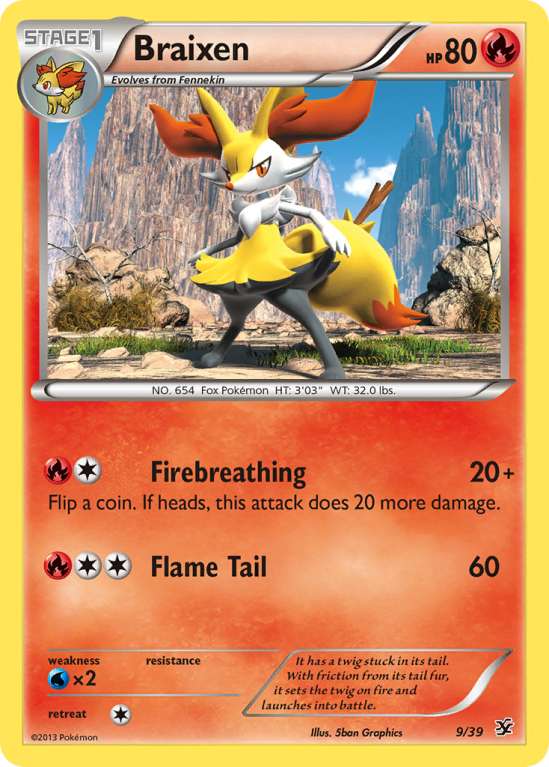 Braixen 9/39 XY Kalos Starter Set
