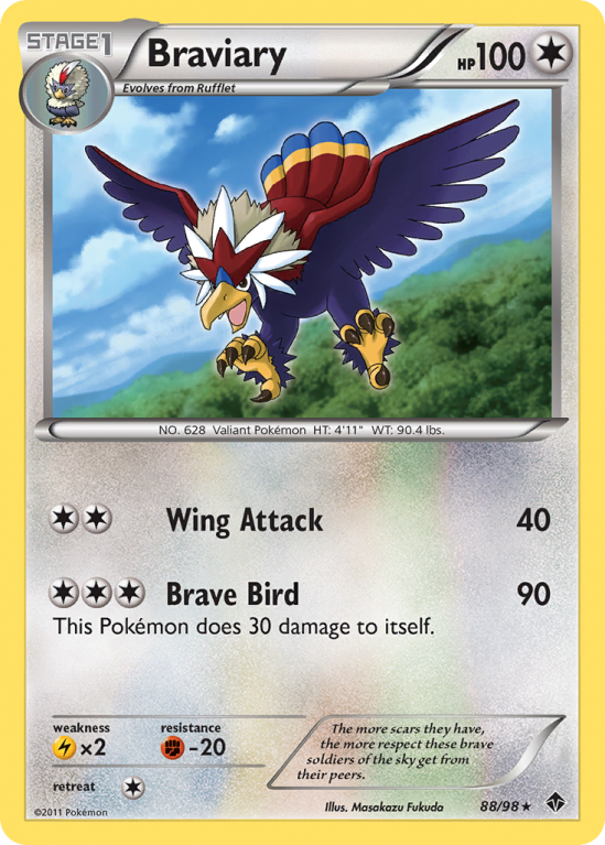 Braviary 88/98 Black & White Emerging Powers