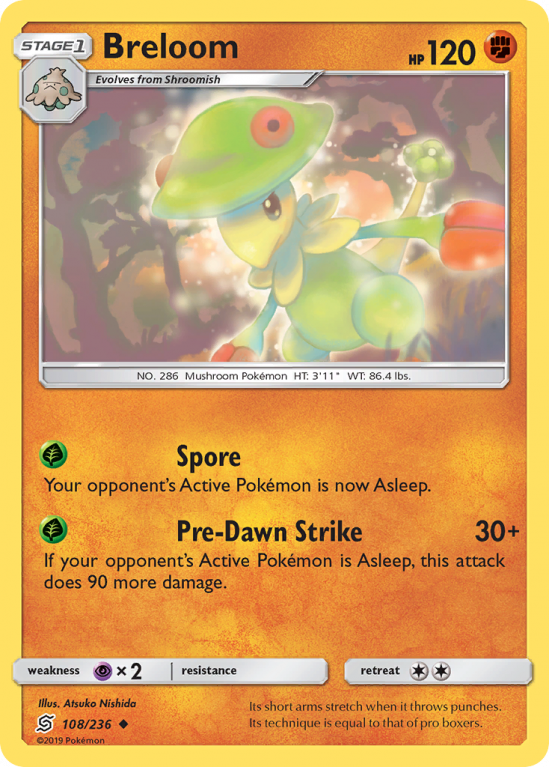 Breloom 108/236 Sun & Moon Unified Minds