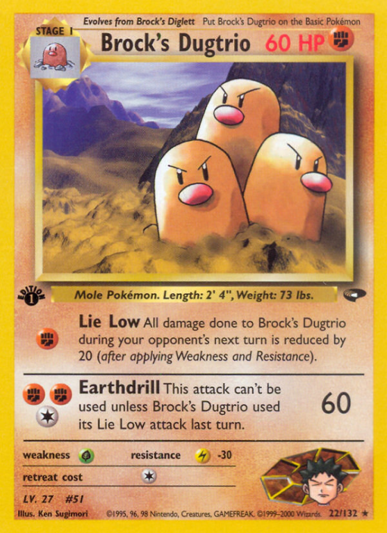 Brock's Dugtrio 22/132 Gym Gym Challenge