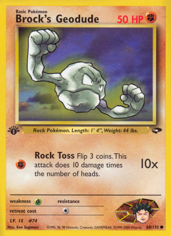 Brock's Geodude 68/132 Gym Gym Challenge