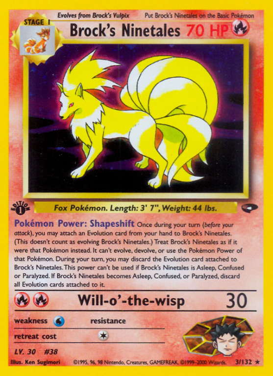 Brock's Ninetales 3/132 Gym Gym Challenge