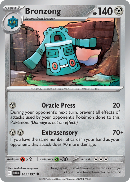 Bronzong 145/197 Scarlet & Violet Obsidian Flames
