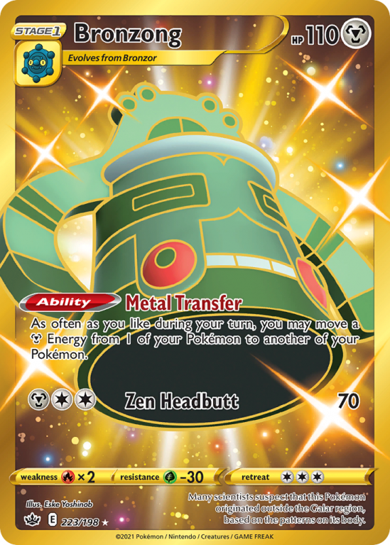 Bronzong 223/198 Sword & Shield Chilling Reign