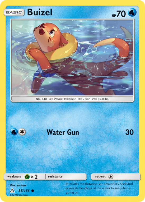 Buizel 35/156 Sun & Moon Ultra Prism