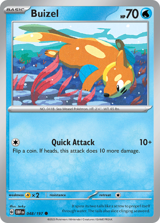 Buizel 48/197 Scarlet & Violet Obsidian Flames