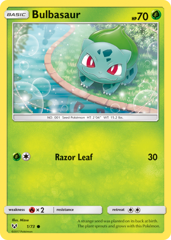 Bulbasaur 1/73 Sun & Moon Shining Legends