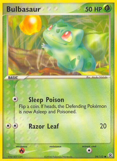 Bulbasaur 54/112 EX FireRed & LeafGreen