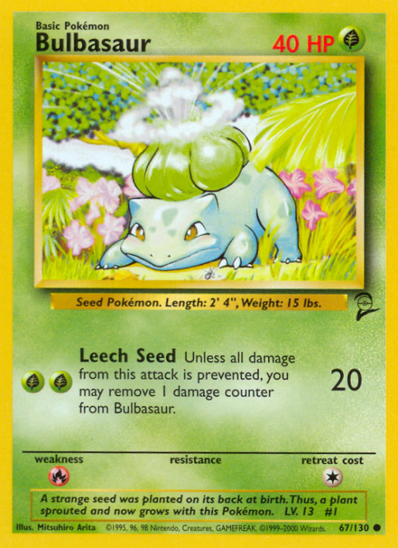 Bulbasaur 67/130 Base Base Set 2